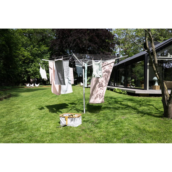Brabantia - Lift-O-Matic - 60 Metres of Clothes Line - Adjustable in Height - UV-Resistant & Non-Slip Lining - Umbrella System - with Ground Spike 45