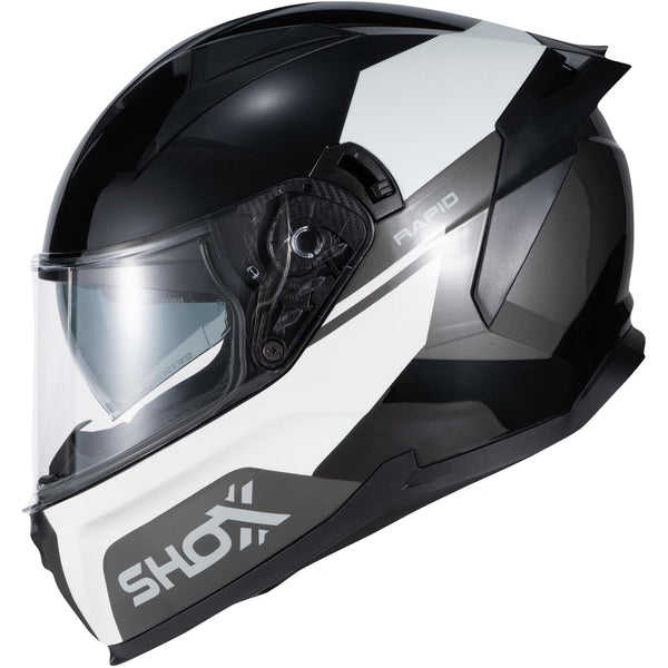 Shox Rapid Turbo Motorcycle Helmet ECE 22.06 Approved Unisex Full Face Street Motorbike Protective Crash Lid for Sport Touring and Road Bike Riding