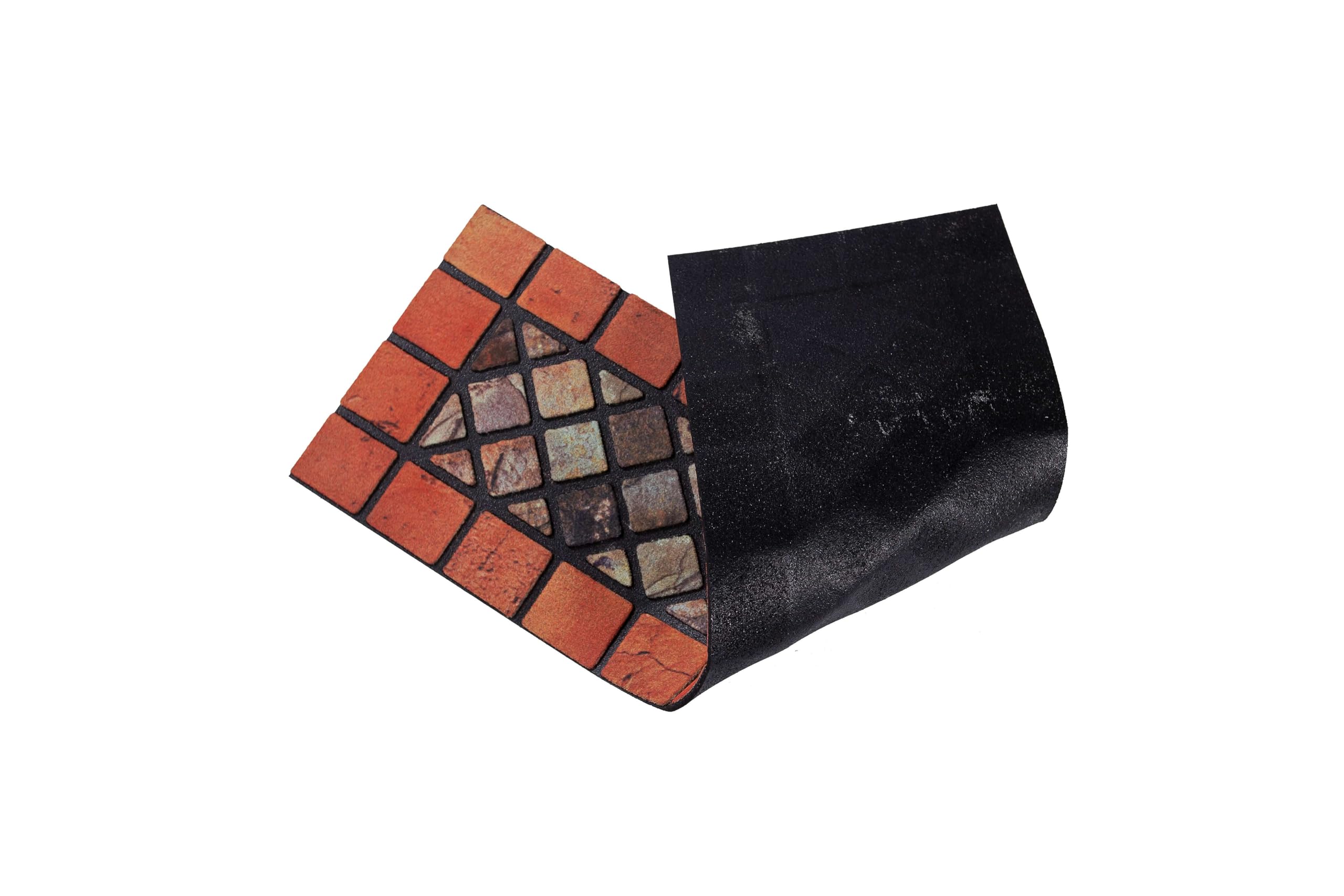 Nicoman Narrow Doormat Tiled Door Mat Barrier Eco-Friendly Heavy Duty Non-Slip Dirt Scraper For Indoor Outdoor Garden Shed Garage Entrance  (4 Pack,