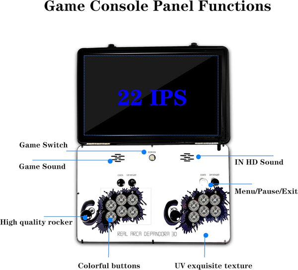 Folding Arcade | 4 Players | Over 20000 Games | 22 Inch LED Display | Sanwa Joysticks