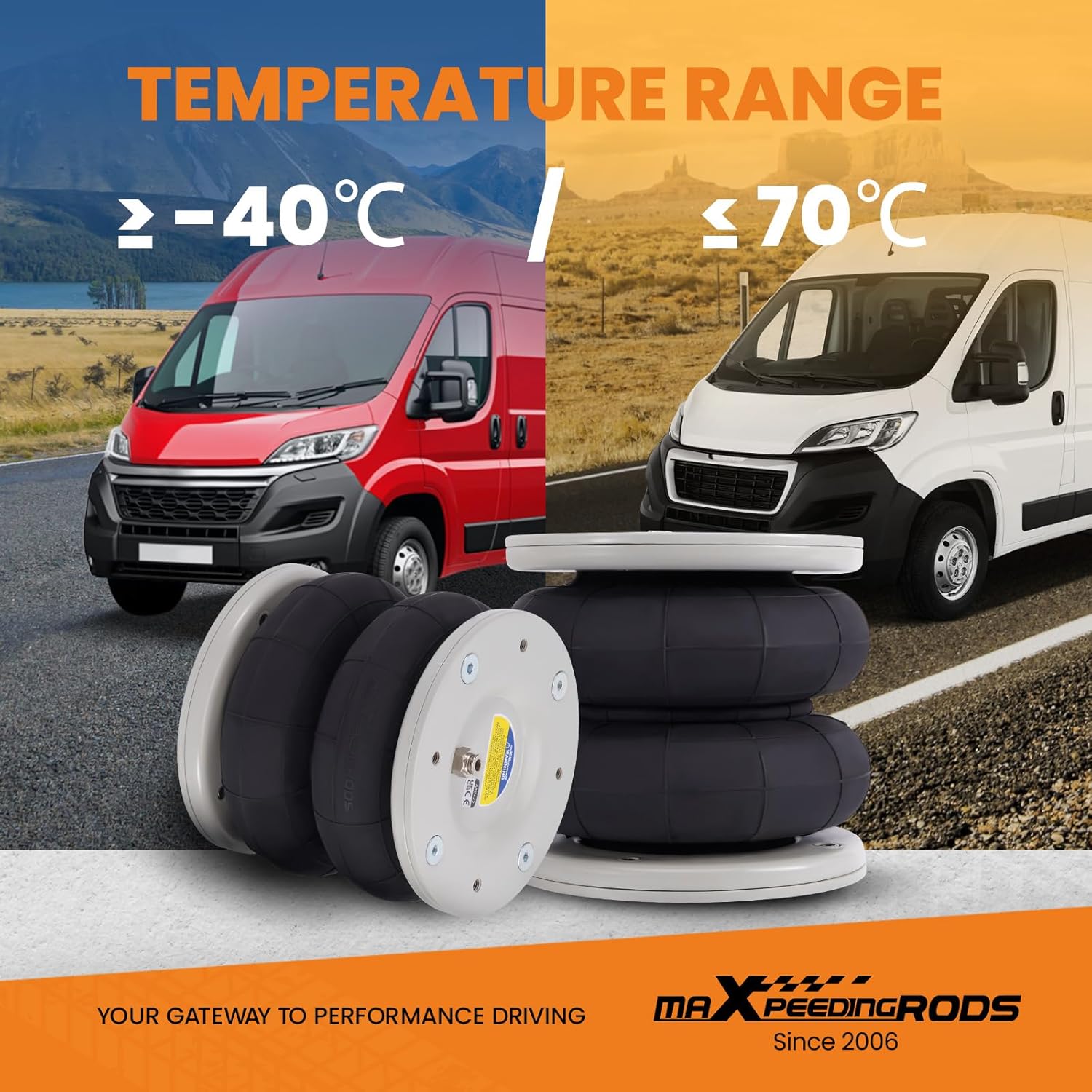 maXpeedingrods Air Suspension Spring Bag + 12V Compressor Kit for Fiat Ducato 1994-2024