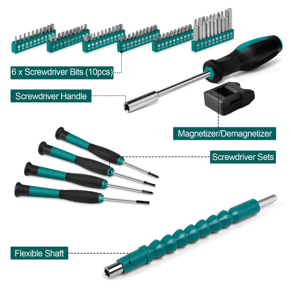 Sundpey Home Tool Kit 300-Pcs - Household Auto Repair Tool Set - Complete General Hand Tool Kits for Handyman & Precision Screwdriver Set & Wire Stripper & Metric Hex Key & Tool box Case for Men Women