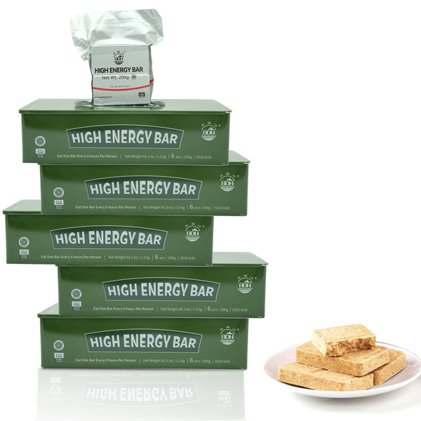 Emergency Food Rations Meal Ready To Eat, Long Self Life 18400 Calorie Survival Tabs Perfect for Camping, Hiking, Army Outdoor Disaster, 20 Pack with Tin Box