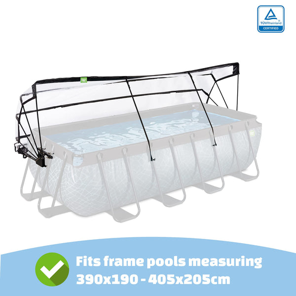 Pool Dome 10x6.6ft - Universal for Rectangular Pools - Keeps Water Warm and Clean - Protects Against Wind and Debris - Excellent Customer Service - Suitable for EXIT and Other Frame Pools