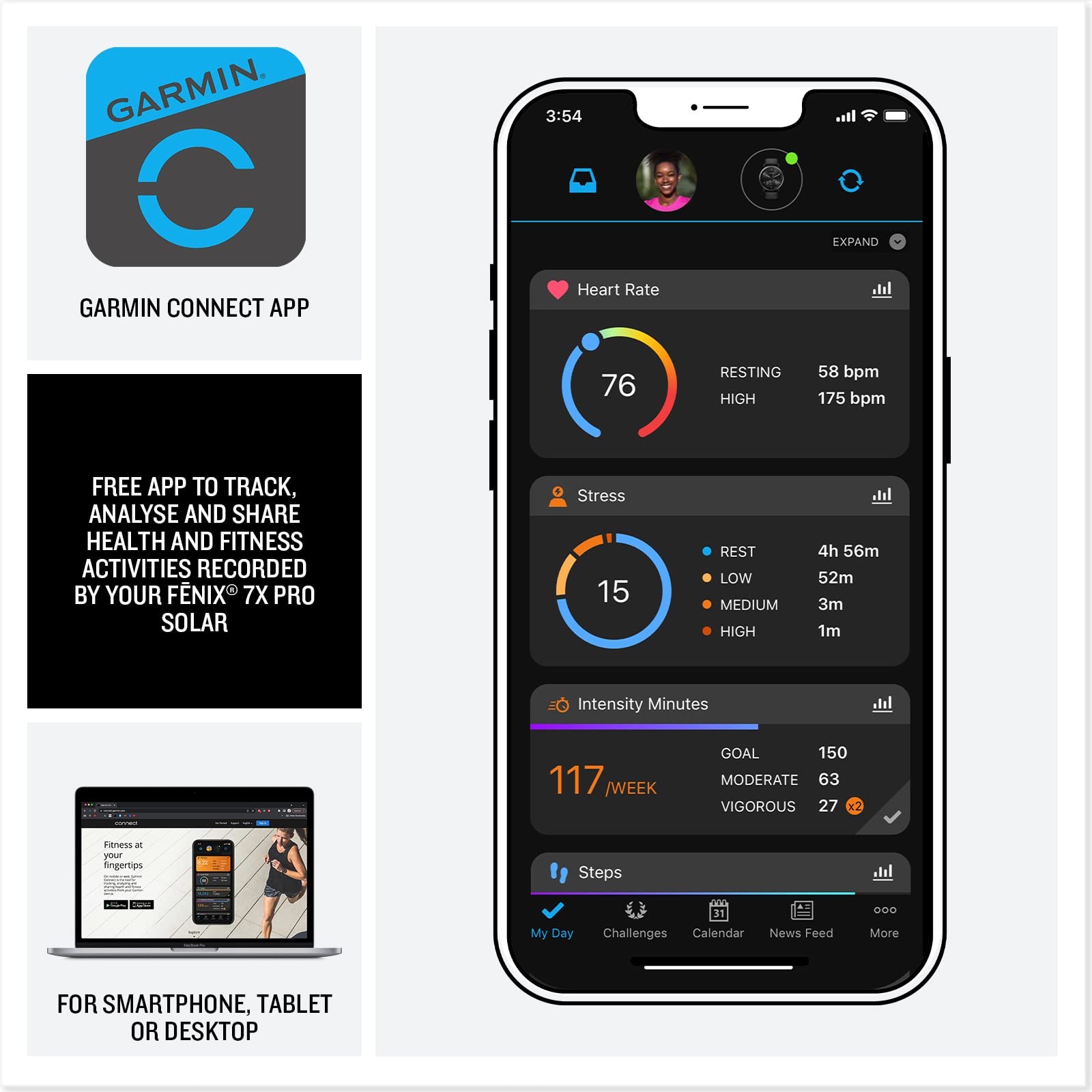 Garmin fēnix 7X PRO SOLAR GPS 51mm Premium Smartwatch, Multisport, Solar Charging, Advanced Training Features, Touchscreen & Buttons, Flash Light, up to 37 days battery, Black