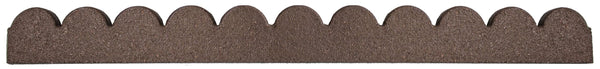 Flexi Curve Scalloped Garden Edging Rubber Landscape Scallop Lawn Border Edging Section 120cm (4ft), Earth(Brown), Pack of 2