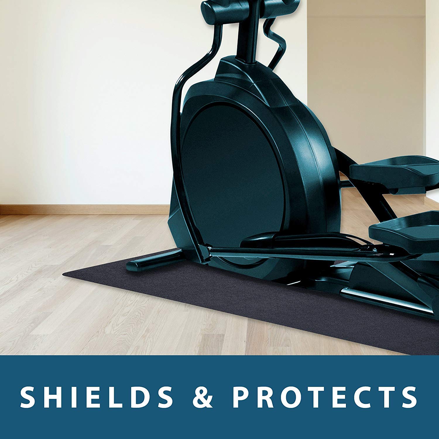 MOTIONTEX Exercise Equipment Mat for Under Treadmill, Rowing Machine, Elliptical Machine, Fitness Equipment, Home Gym Floor Protection, 30" x 66",