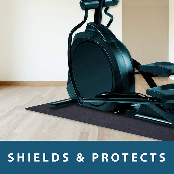 MOTIONTEX Exercise Equipment Mat for Under Treadmill, Rowing Machine, Elliptical Machine, Fitness Equipment, Home Gym Floor Protection, 30" x 66",