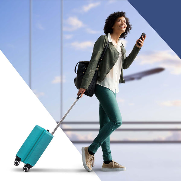 LUGG 15 Inch Vacay Cabin Case - 45x36x20 cm, Airline Approved Carry On Suitcase, ABS Lightweight Suitcase, Water Resistant Hard Suit Case with 360° Spinner Wheels, Carry On Bag with TSA Indent Lock