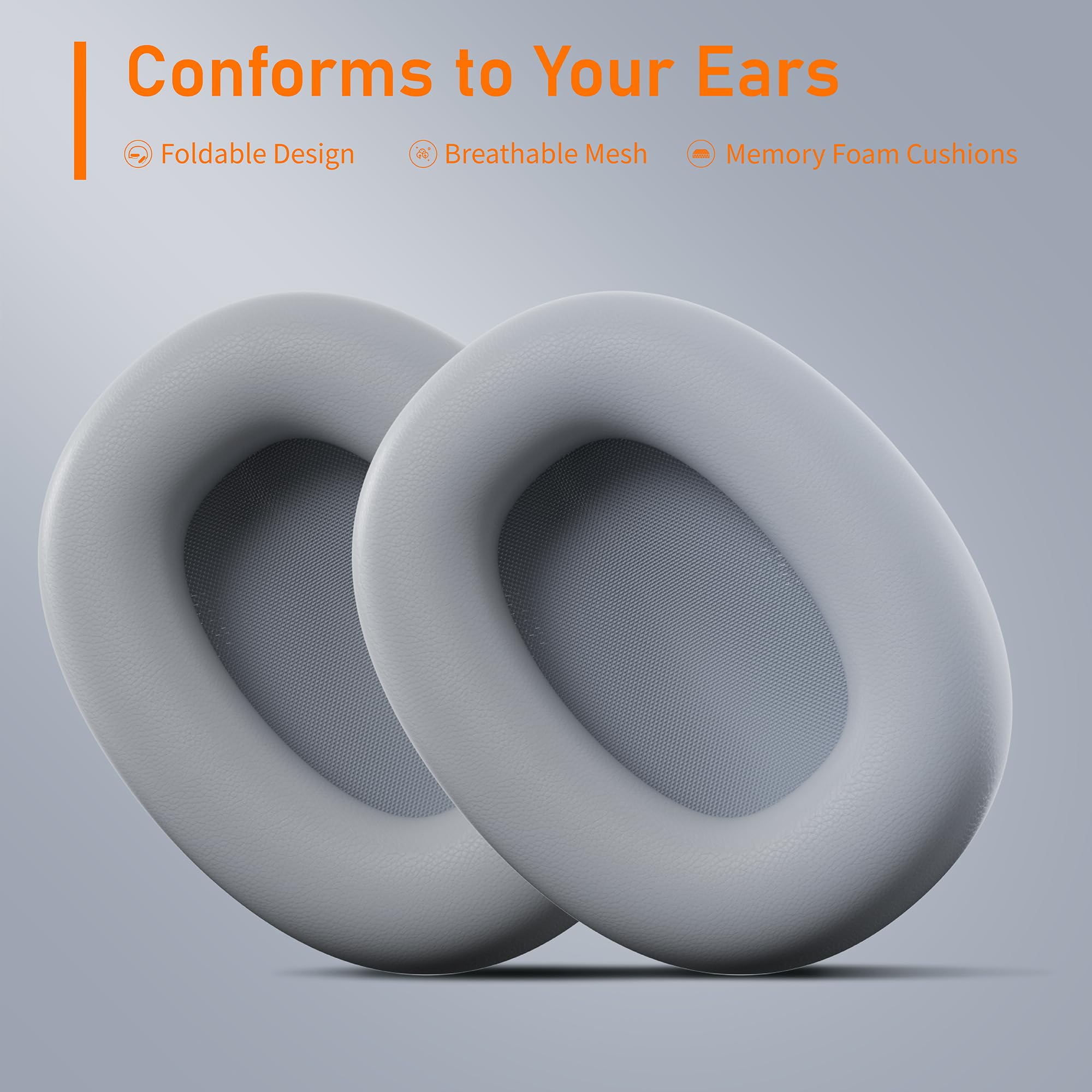 Rebocico Active Noise Cancelling Headphones, Wireless Bluetooth Over-Ear Headphone with Microphone,120H Playtime, Foldable Overhead Headphones with Deep Bass, Fast Charging for Home Travel Office