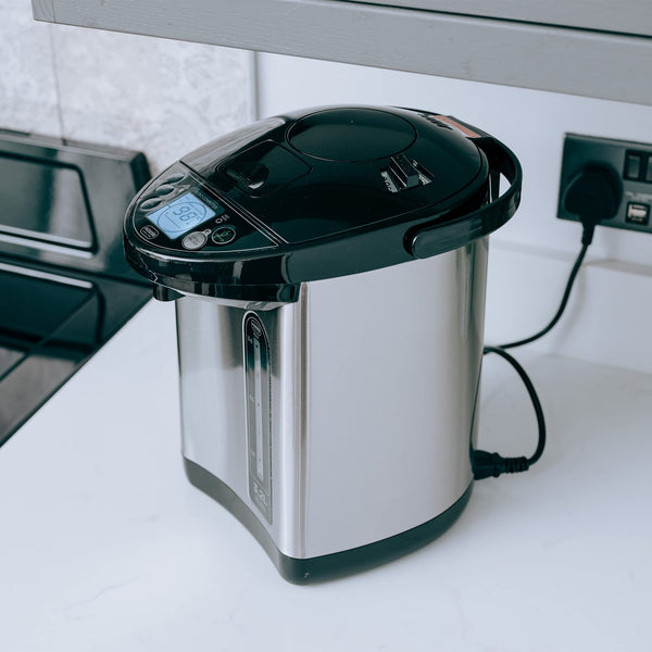 Addis Thermo Pot Instant Thermal Hot Water Boiler Dispenser, 3.2 Litre, Stainless Steel/Black (516521)