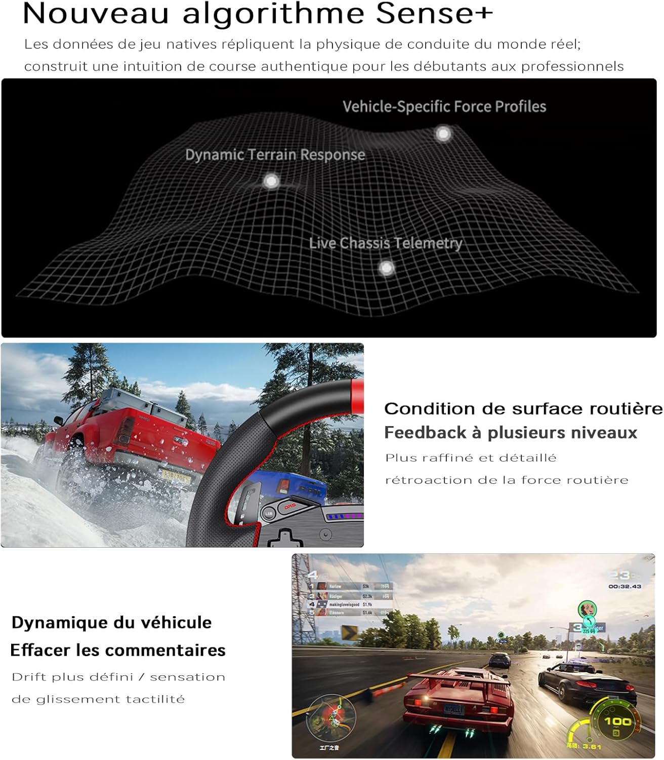 PXN VD4 Bundle F 4NM Torque Sim Racing Direct Drive Racing Wheel Bundle with Force Feedback, Hall Effect Sensor Pedal, PC Steering Wheel with Pedals