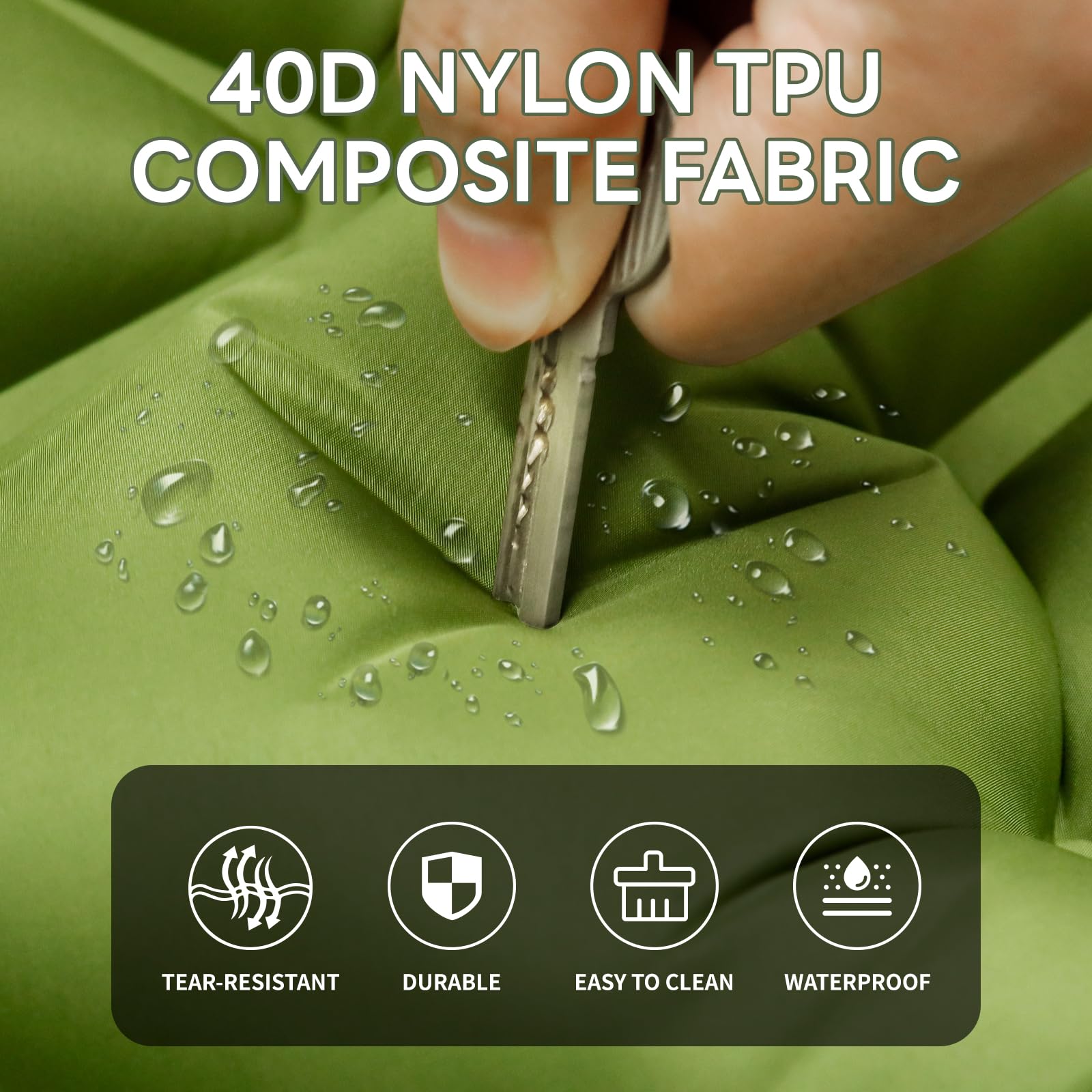 Kdti Sleeping Pad, Ultralight Inflatable Camping Mat Built-in Foot Pump, Portable Waterproof Sleeping Mat Compact for Backpacking, Hiking, Tents