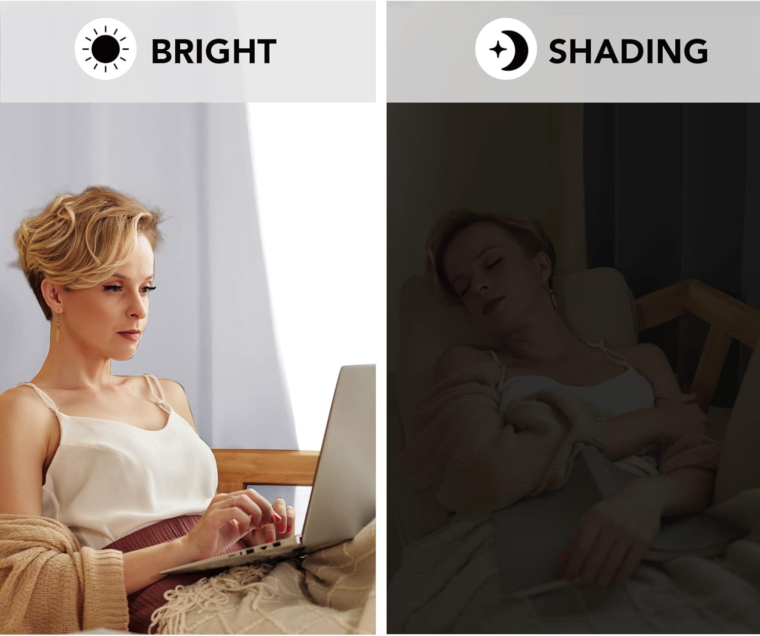 Deconovo Blackout Curtains Eyelet Super Soft Thermal Insulated Ring Top Blackout Curtains for Nursery 46 x 54 Drop Inch Dark Grey 2 Panels