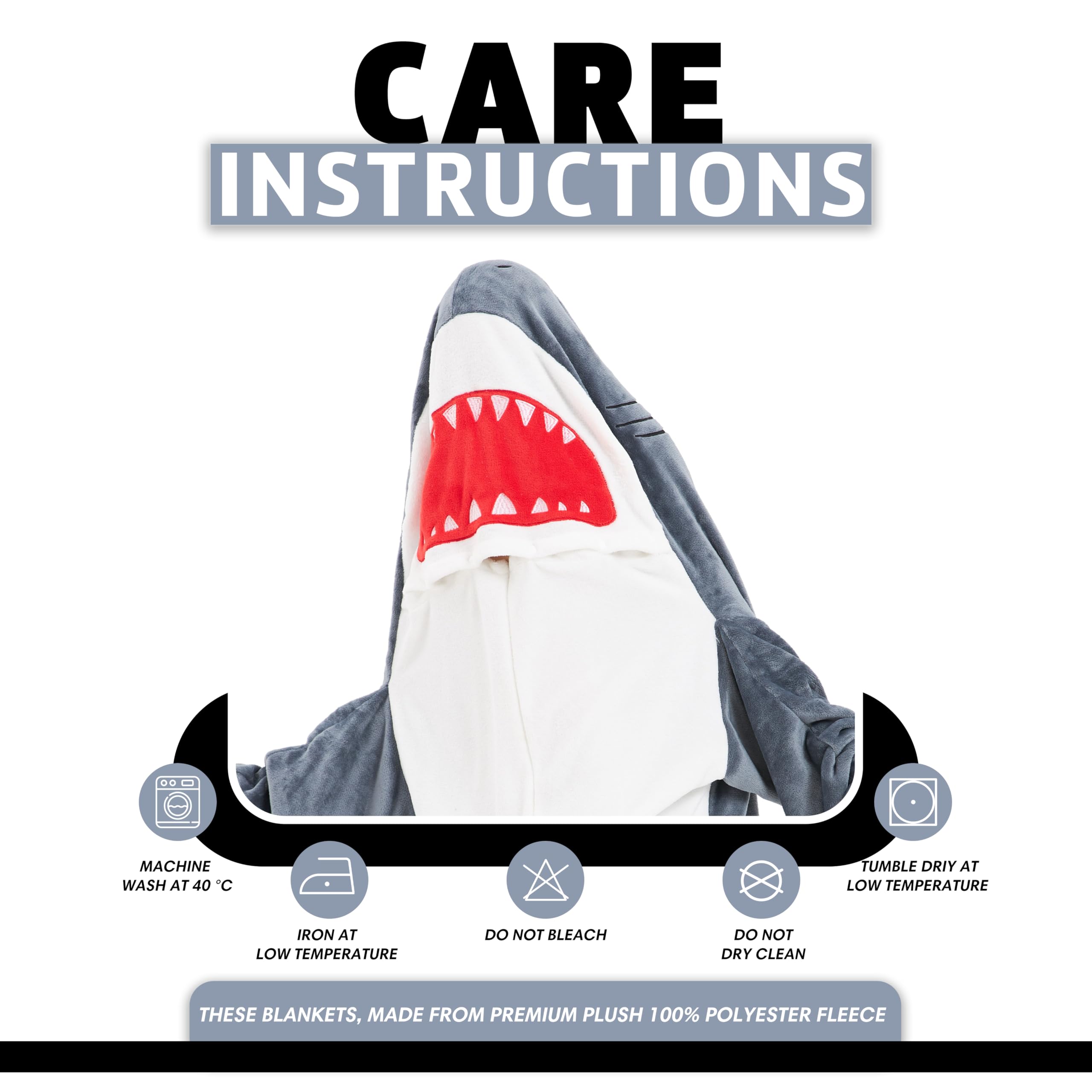 Olivia Rocco Animal Oversized Wearable Blanket Hooded Fleece Hoodie Blankets with Sleeves Soft Warm Extra Long Plush Winter Sweatshirt Loungewear One Size