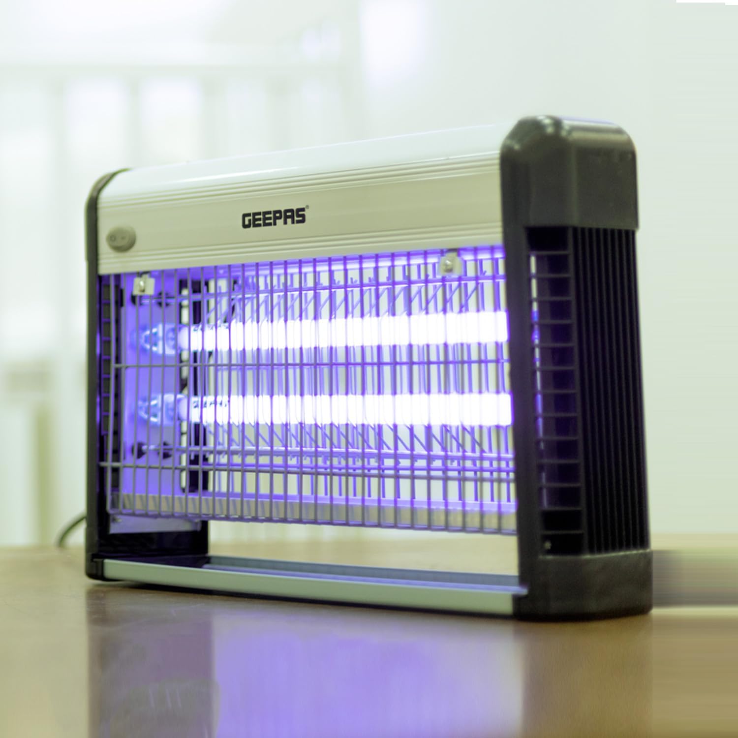 Geepas Electric Fly Killer & Bug Zapper | Powerful UV Light Indoor Insect Trap for Flies, Mosquitoes, Wasps | 50M² Coverage | Odourless & Low Noise | Plug-in Eco-Friendly Pest Control 20W