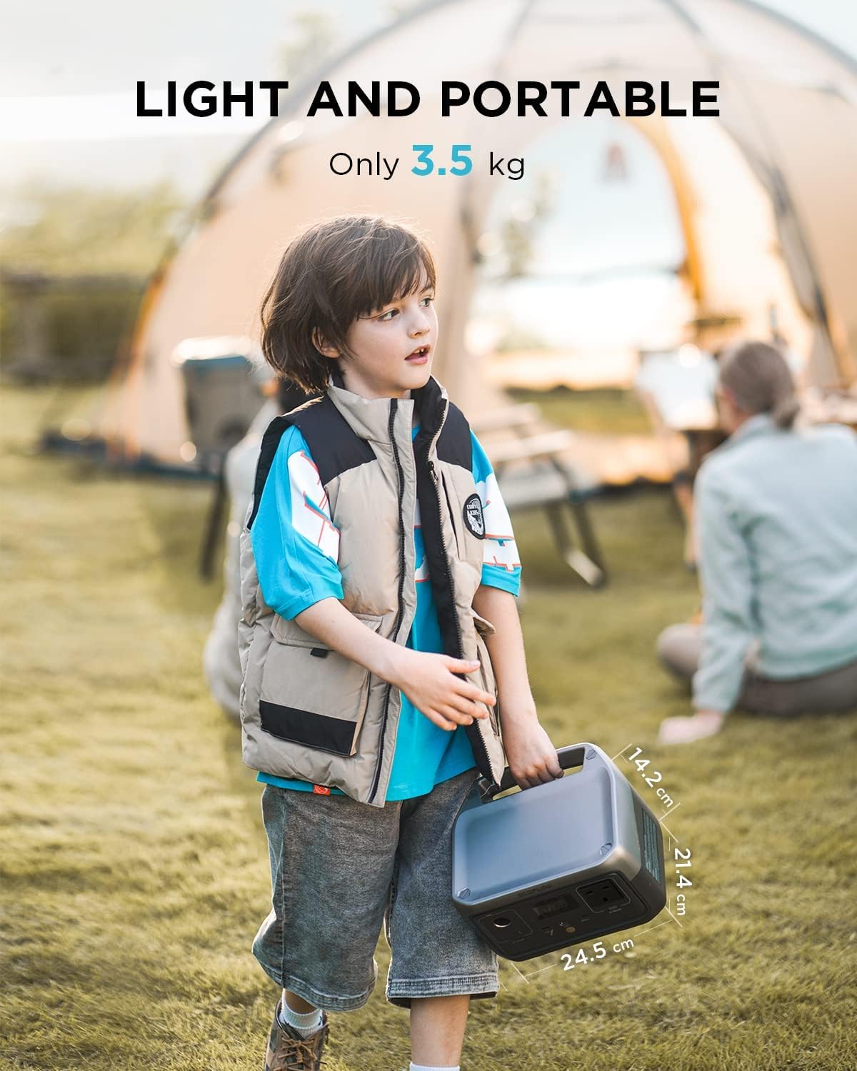 EF ECOFLOW RIVER 2 256Wh Portable Power Station with XT60 Cable, Solar Generator with LiFeP04, up to 600 W Power, Quick Charge in 1 Hour, Balcony Power for Camping/Emergency Power/Motorhomes/Home