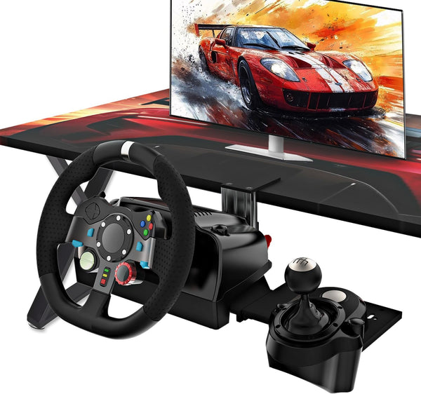 EG STARTS 1x Desk Mount Clamp for Sim Racing Wheel Stand Simulator Cockpit Wheel Stand Racing Steering Shifter Mount fit for Logitech G25 G27 G29 G920 G923 Thrustmaster T248 T300 T-GT TS-PC T500 T818