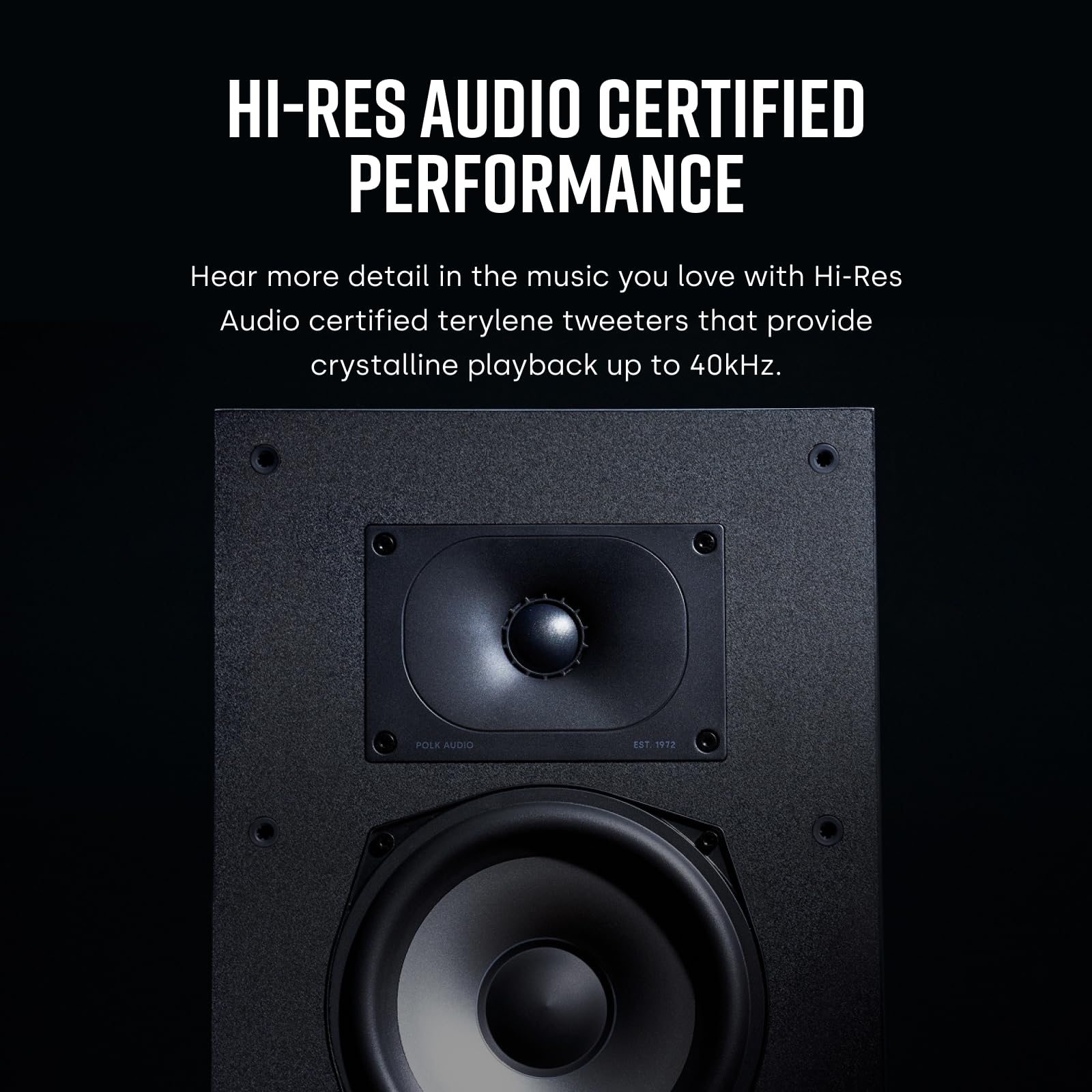 Polk Audio Polk Monitor MXT60 Compact Tower Speaker, HiFi and Home Cinema Speaker, Hi-Res Certified, Dolby Atmos and DTS:X Compatible (1 piece)