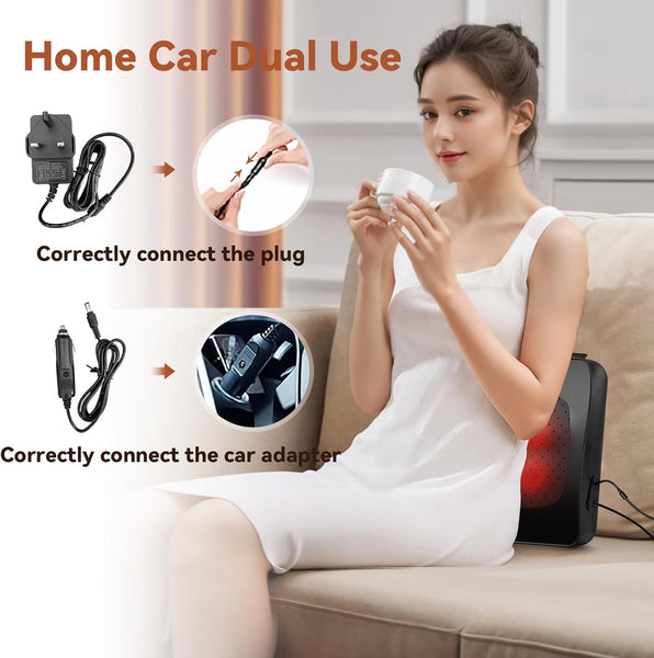 Back Massager, WERTYI Neck and Back Massager with Heat, Deep Tissue 3D Kneading Shiatsu Massage Pillow for Body, Shoulder, Foot and Leg, Christmas Gifts for Women and Men - Remote Control