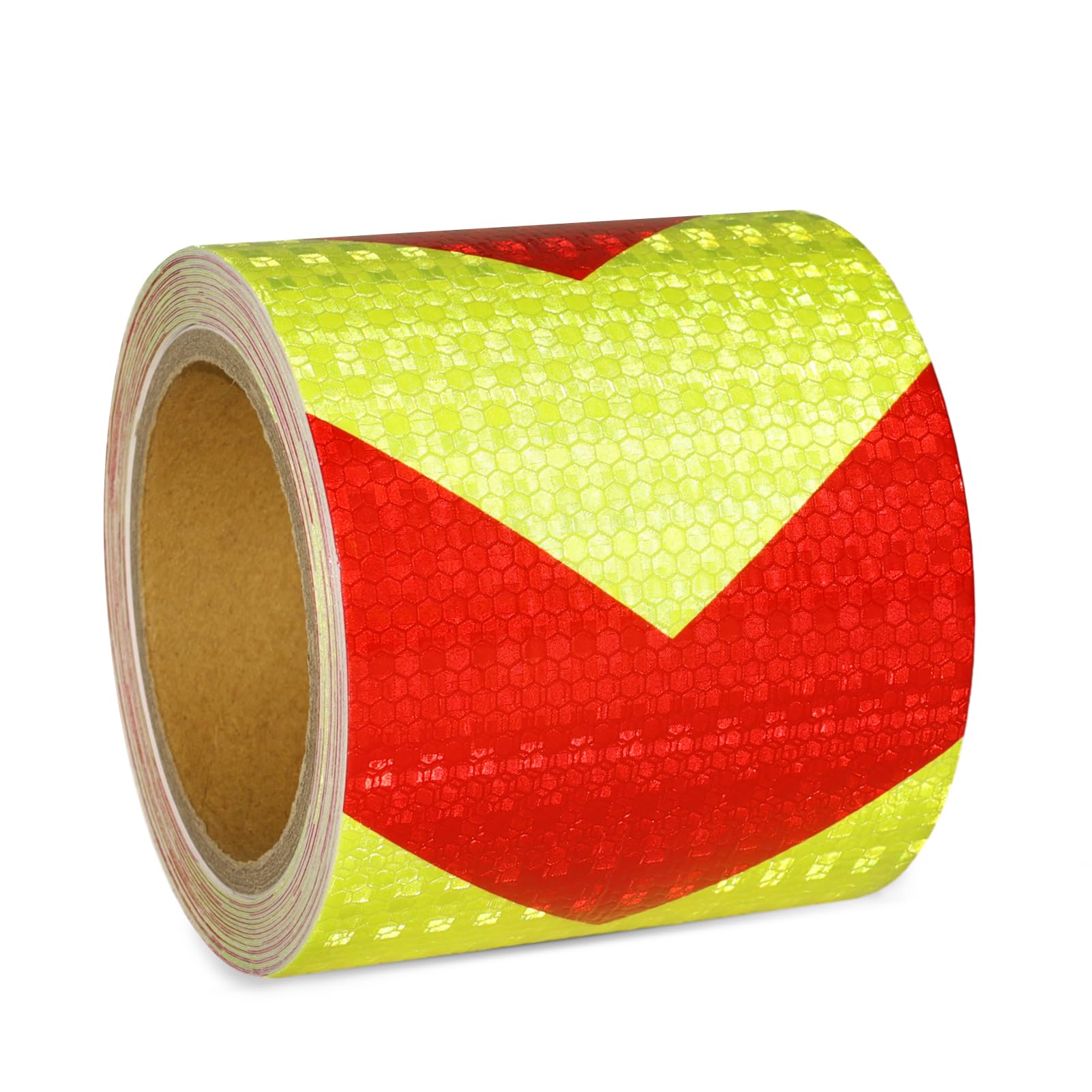 XFXIA Reflective Tape - Yellow & Black, 10cm x 20m, Waterproof, Self-Adhesive Warning Tape for Vehicles, Cars, Trailers, Outdoors
