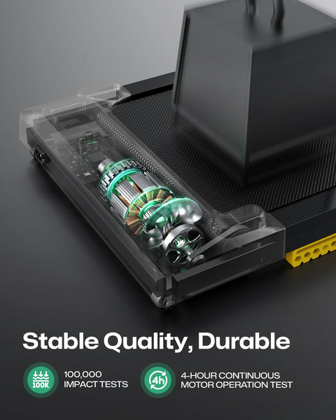 UREVO Smart Walking Pad, Compact Under Desk Treadmill with Double Shock Absorption, Quiet Operation, Workout APP with Track Insights and MIIT Mode, Plug and Play, Remote or APP Control for Home Office