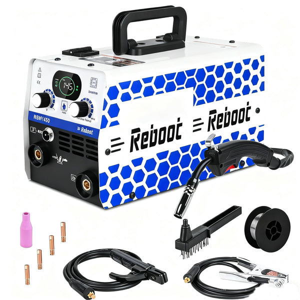 Reboot Arc Stick/MMA 2 in 1 Welder,160Amp 220V Portable Mini Welding Machine IGBT Digital Display LCD Hot Start Arc Force Anti-Stick for DIY Enthusiasts & Professionals