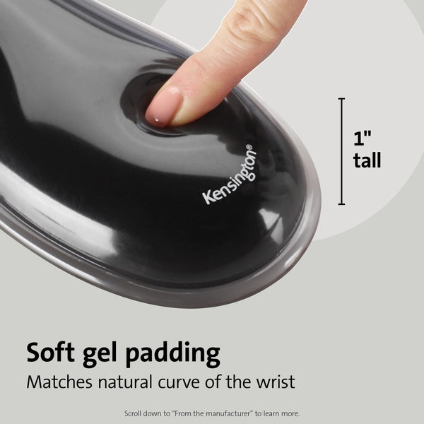 Kensington Keyboard Wrist Rest - Ergonomic duo gel wrist rest, compatible with full length / gaming keyboards for comfort when at computer, laptop, office, PC, home - Red/Black (62398 )