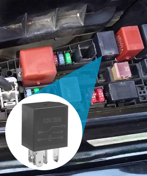 Flaconi Car Relay Kit - 12V 4 Pin/5 Pin SPDT Multi-Purpose Automotive Heavy Duty Electrical Standard Starter Switch - Fits Car, Truck (5Pin)