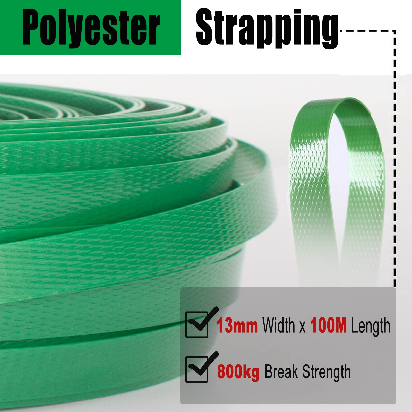 Complete Hand Pallet Packaging Strapping Kit with Tools, 200m PP Band, Metal Seals, and Edge Protectors for Secure Packing