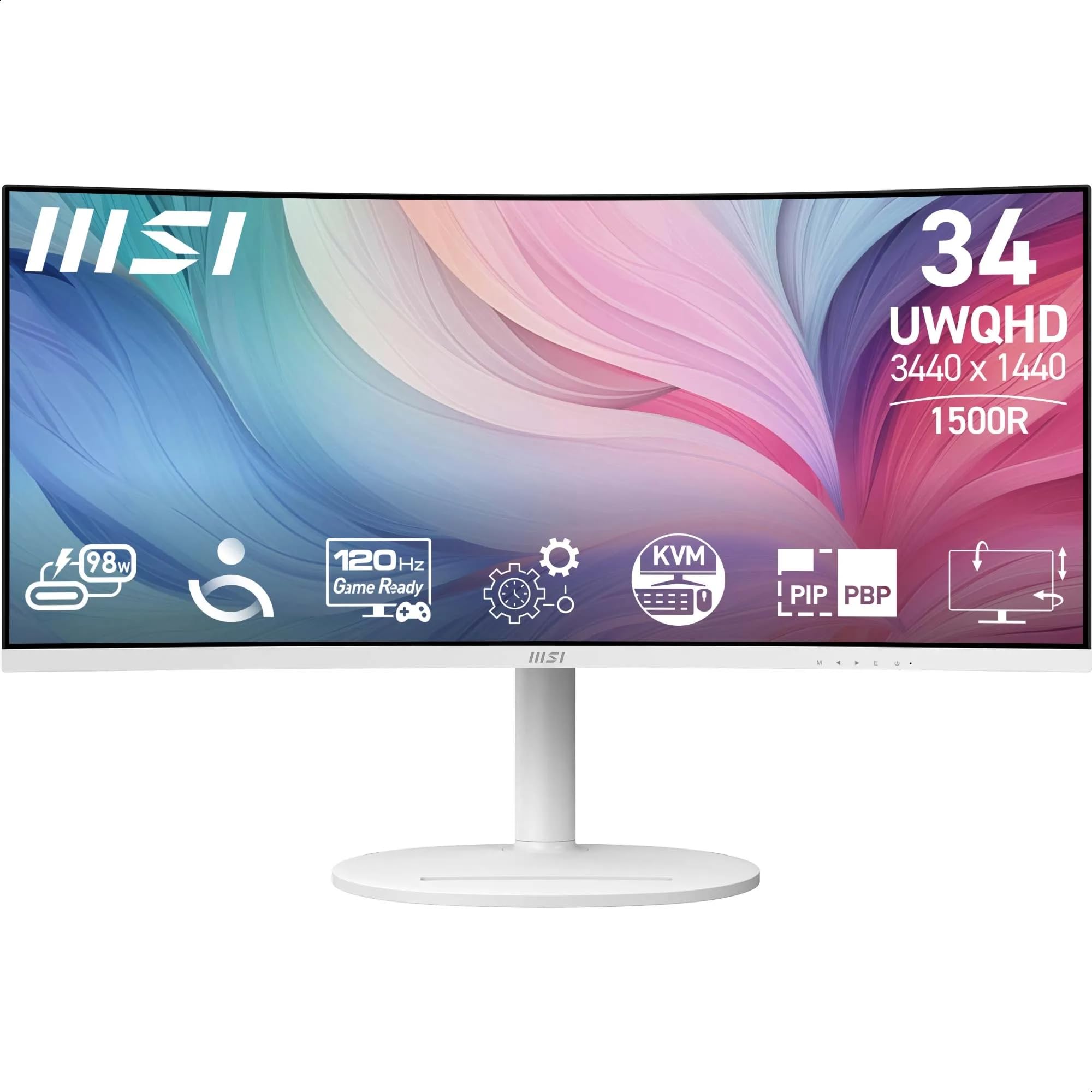 MSI PRO MP273QW E2 27 Inch WQHD Office Monitor - 2560 x 1440 IPS Panel, 100 Hz, Eye-Friendly Screen, Built-in Speakers, Tilt-Adjustable - HDMI 2.0b, DP (1.2a)