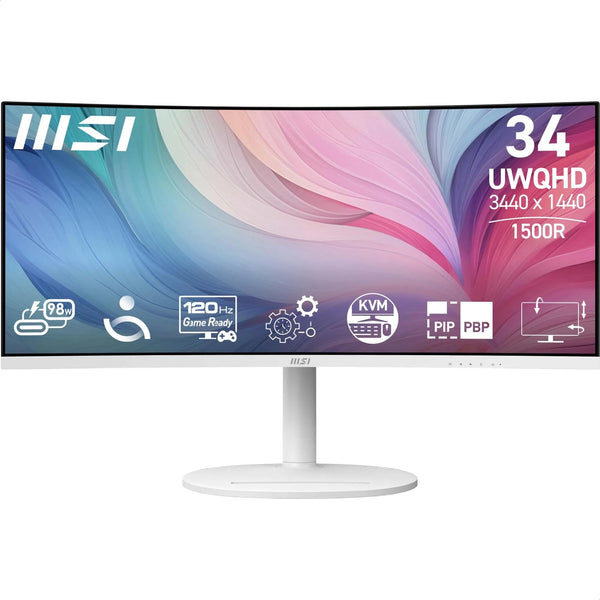 MSI PRO MP273QW E2 27 Inch WQHD Office Monitor - 2560 x 1440 IPS Panel, 100 Hz, Eye-Friendly Screen, Built-in Speakers, Tilt-Adjustable - HDMI 2.0b, DP (1.2a)
