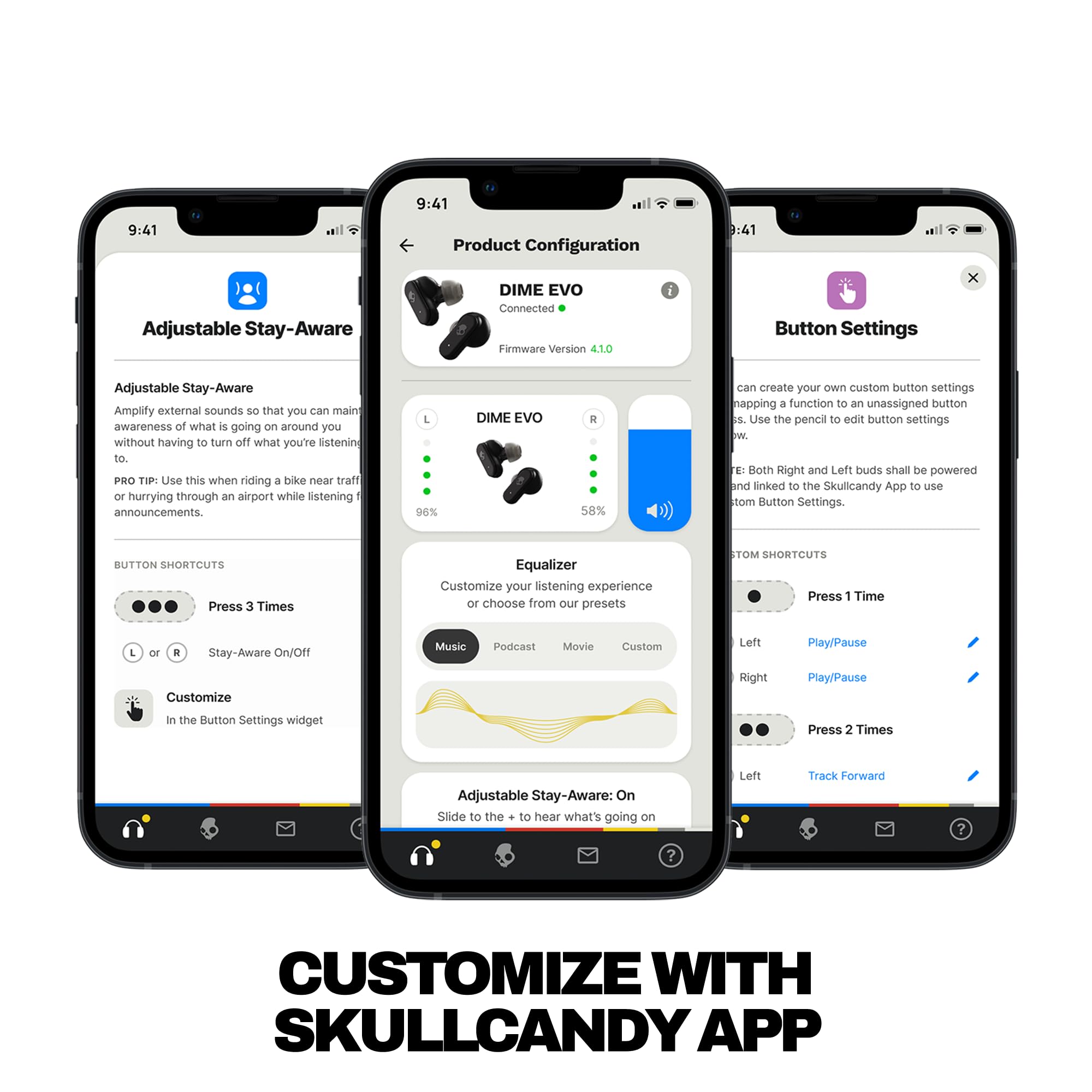 Skullcandy Dime Evo Wireless Earbuds, Bluetooth Headphones, Noise Isolating Fit, Up to 36 Hours Battery, Microphone for iPhone Android, Easy Carry with Clip-Anywhere Case - True Black