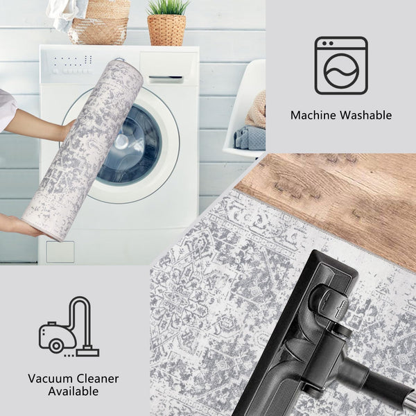 Famibay Hallway Runner 60x300cm Runner Rugs Non Slip Extra Long Carpet Runners Kitchen Rugs Washable Hall Runner Carpet Floor Mat for Hallway Entryway