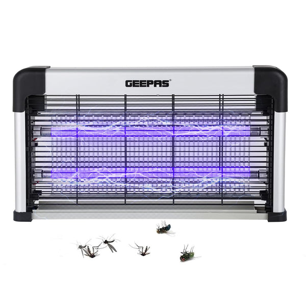 Geepas Electric Fly Killer & Bug Zapper | Powerful UV Light Indoor Insect Trap for Flies, Mosquitoes, Wasps | 50M² Coverage | Odourless & Low Noise | Plug-in Eco-Friendly Pest Control 20W