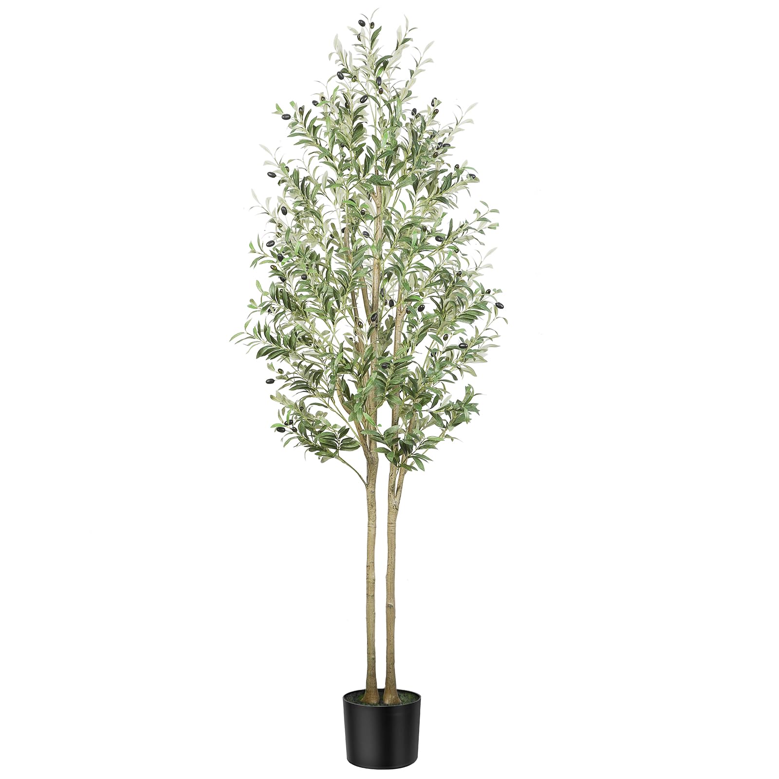 Alupssuc Artificial Olive Tree, Fake Olive Tree with Lifelike Leaves, Indoor Outdoor for Home & Garden, 7FT (210cm)