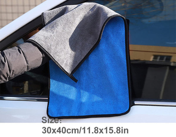 VAIYNWOM Set of 6 Car Cleaning Microfibre Cloths, Absorbent Microfibre Towel Polishing Cloth Gentle on Paint, Lint-Free for Household and Cleaning Car Motorcycle, 30x40cm (Yellow & Gray)