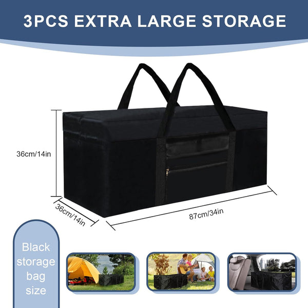 3 Pack 110L Travel Duffle Bag, Extra Large Heavy Duty 1680D Oxford Fabric Holdall Bag, Foldable Long Sports Duffle Luggage Bags Durable & Water Resistant