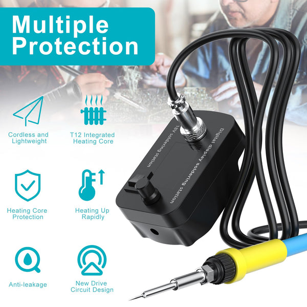 60W Cordless Soldering Iron Kit for makita 18V Battery (NO Battery) Soldering Iron Station with Auto-Sleep,Temperature Regulation for DIY, Appliance Repair,Wire Welding