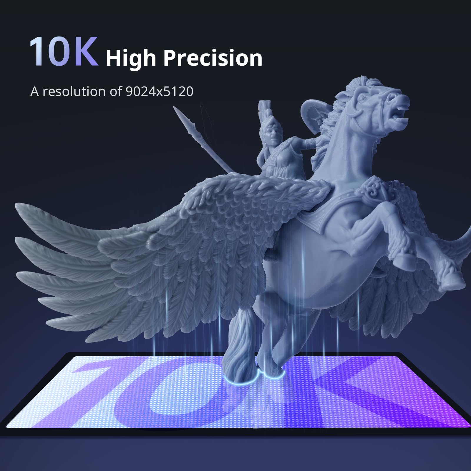 ANYCUBIC Photon Mono 4 Resin 3D Printer, 7'' 10K Mono LCD Screen with Stable LighTurbo Light Source, 70mm/h Fast Printing, Print Volume 6.04'' x 3.42'' x 6.49''