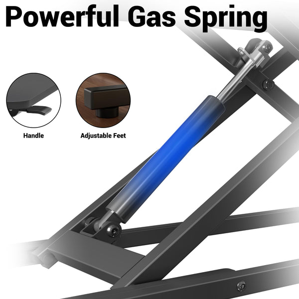 ERGOMAKER Standing Desk Converter, 36"/91cm Wide Height Adjustable Quick Sit to Stand Up Desk Riser for Dual Monitor