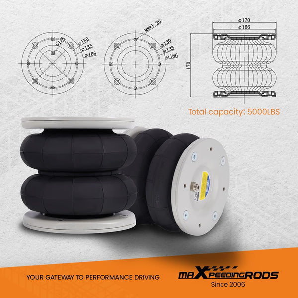 maXpeedingrods Air Suspension Spring Bag + 12V Compressor Kit for Fiat Ducato 1994-2024