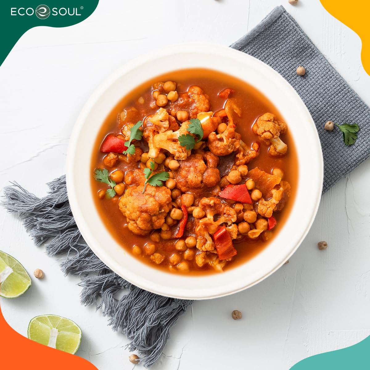 ECO SOUL 400 Pearl White Round Paper Bowl 470 Ml(16Oz) Disposable Bagasse Bowls,100% Compostable, Eco Friendly Paper Bowl for Hot Food Alternative to