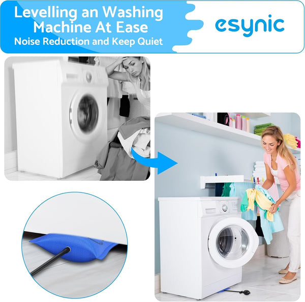 eSynic 3Pack Air Wedge Pump up Bag Inflatable Wedge Winbags Smooth TPU Air Bags for Lifting Door Air Wedge Door Lifter Pump Load-Bearing 297 Pounds/134KG with 4 Plastic Wedges-Blue