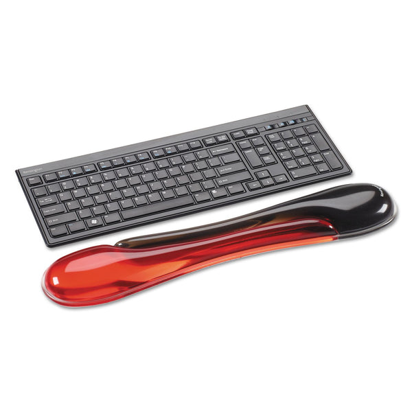 Kensington Keyboard Wrist Rest - Ergonomic duo gel wrist rest, compatible with full length / gaming keyboards for comfort when at computer, laptop, office, PC, home - Red/Black (62398 )