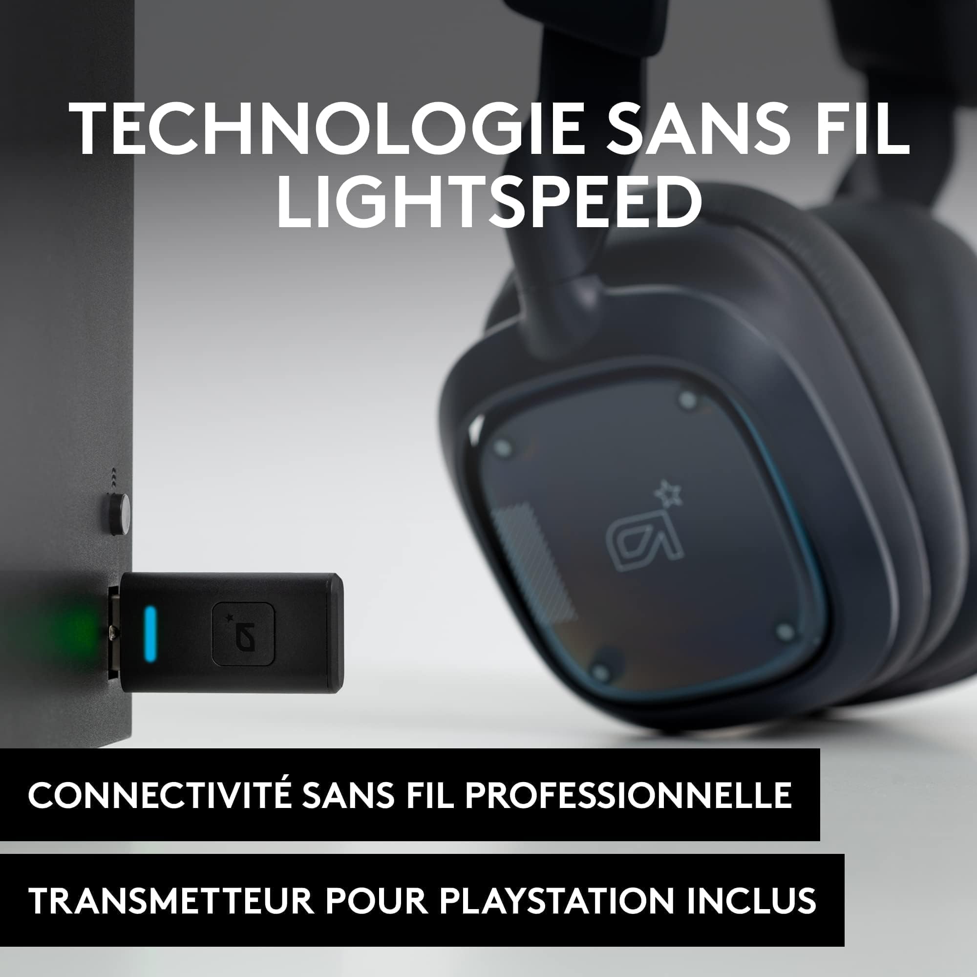 Logitech G Astro A30 LIGHTSPEED Wireless Gaming Headset, Bluetooth enabled, Dolby Atmos, Detachable Boom, 27h battery, USBC charging, for PS5, PS4, Xbox, Nintendo Switch, PC, Android - White