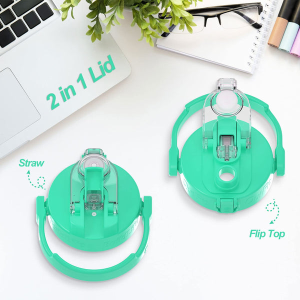 BuildLife Water Bottles with Straw & Flip Cap 2 in 1 Lid - Large Water Bottle with Time Markings BPA Free Leak Proof Wide Mouth Drinks Bottle,2.5 Litre Durable Sports Water Bottle (Black)