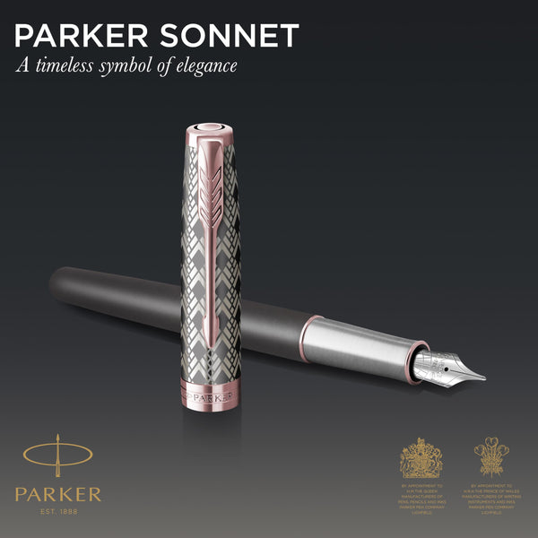 Parker Sonnet Ballpoint Pen | Stainless Steel with Gold Trim | Medium Point | Handwriting Pens & Stationery Supplies | Black Ink | Gift Box