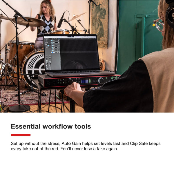 Focusrite Scarlett 2i2 4th Gen USB Audio Interface for Recording, Songwriting, Streaming and Podcasting — High-Fidelity, Studio Quality Recording, and All the Software You Need to Record