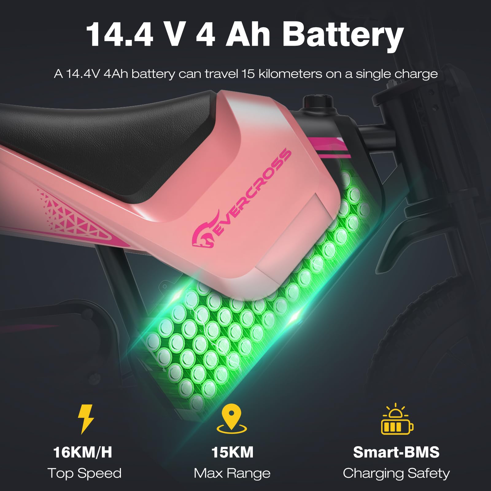 EVERCROSS EV05M Electric Motorcycle for Kids, 150W Kids Ride On Motor-cycle, 8/16 km/h Speed Modes & 15 km Long-Range Electric Motorcycle, 12'' Moto Cross for Children Aged 3-12 Years